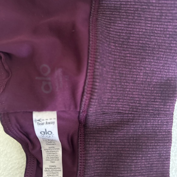 ALO Yoga Dark Purple Strappy Sports Bra - Picture 3 of 4